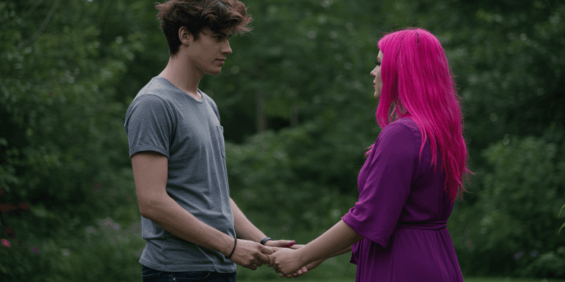 two individuals of different genders holding hands symbolizing attraction to multiple genders