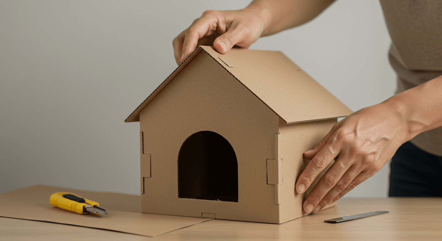 Minik Dostlar İçin Yuva: Kartondan Kedi Evi Yapımı