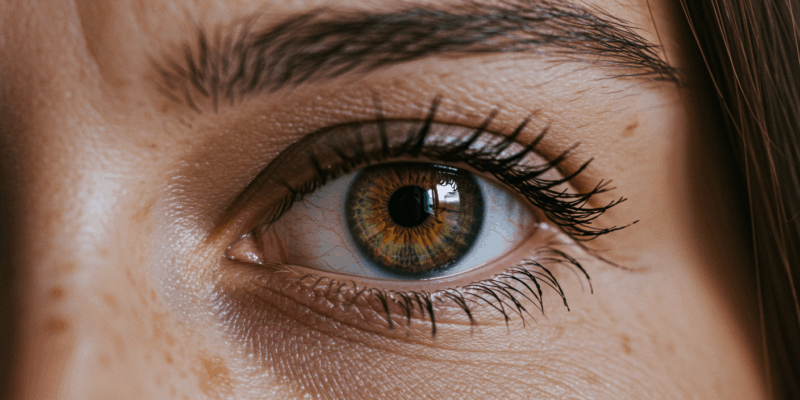 a woman's eyes expressing deep emotion and connection