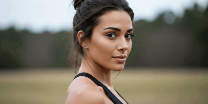 A person looking strong and confident after personal growth and recovery post-breakup