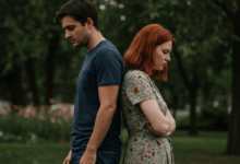 a couple facing away from each other symbolizing communication breakdown and emotional distance