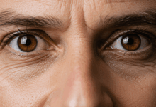 Close-up of a man's eyes and facial expressions showing genuine interest and connection