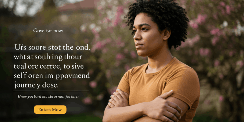 individual embracing personal growth and self improvement journey