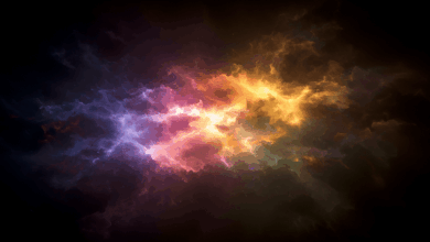 abstract light breaking through dark