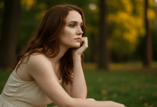 A person reflecting on trust and commitment in a relationship with a calm thoughtful expression